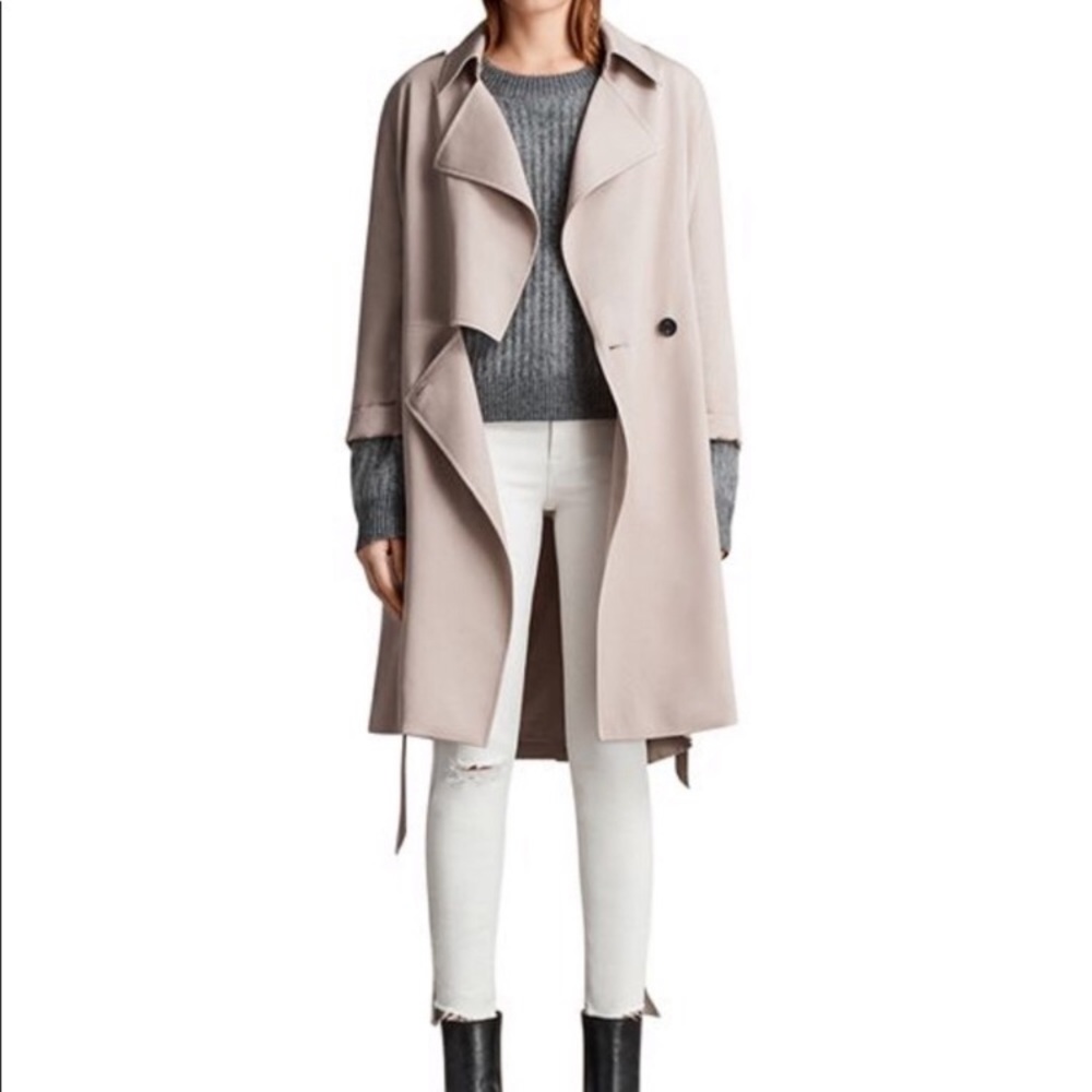 NWT All Saints Bexley Mac coat